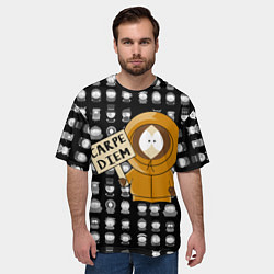 Футболка оверсайз мужская Carpe diem, цвет: 3D-принт — фото 2