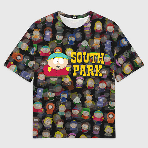 Мужская футболка оверсайз Южный парк лого и Картман / 3D-принт – фото 1