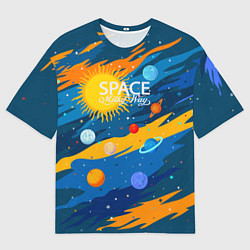 Футболка оверсайз мужская Млечный путь -наш дом, цвет: 3D-принт