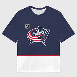 Мужская футболка оверсайз Коламбус Блю Джекетс хоккей
