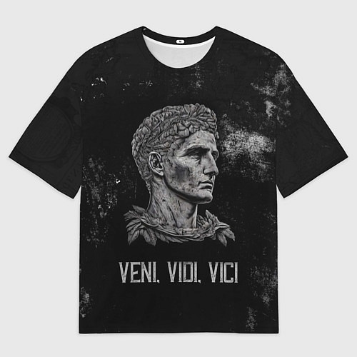 Мужская футболка оверсайз Пришел увидел победил цезарь / 3D-принт – фото 1