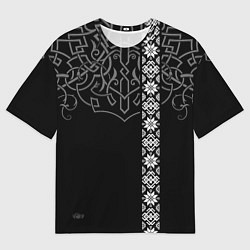 Футболка оверсайз мужская Славянские символы традиции народа, цвет: 3D-принт