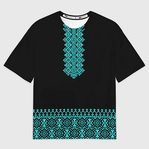 Мужская футболка оверсайз Обережная вязь - вышиванка / 3D-принт – фото 1