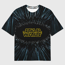 Мужская футболка оверсайз Звёздные войны космический прыжок