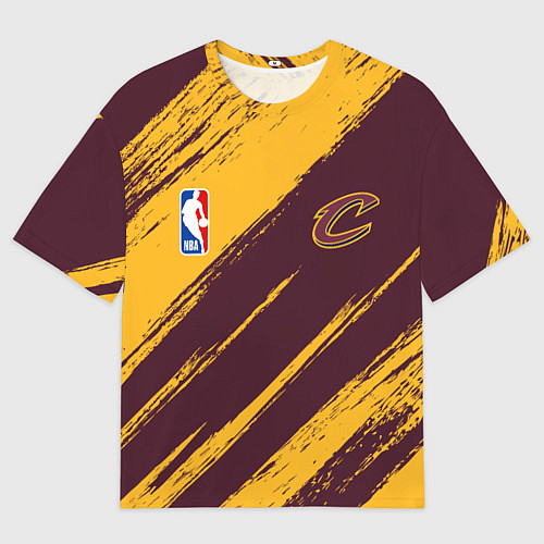 Мужская футболка оверсайз Кливленд Кавальерс - команда НБА / 3D-принт – фото 1