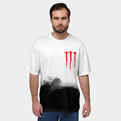 Футболка оверсайз мужская Monster energy splash smoke, цвет: 3D-принт — фото 2