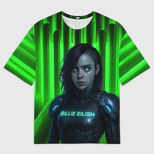 Мужская футболка оверсайз Билли Айлиш космический костюм / 3D-принт – фото 1