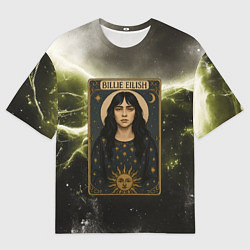 Футболка оверсайз мужская Карта с Билли Айлиш, цвет: 3D-принт