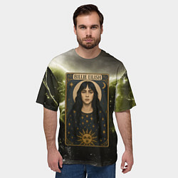 Футболка оверсайз мужская Карта с Билли Айлиш, цвет: 3D-принт — фото 2