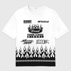 Мужская футболка оверсайз Dead white - Bones