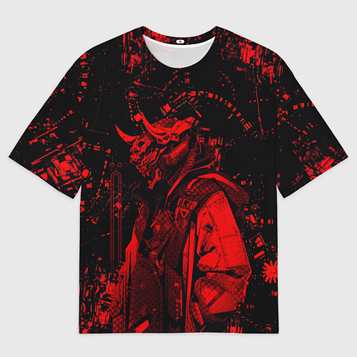 Мужская футболка оверсайз Кибернетический Они / 3D-принт – фото 1