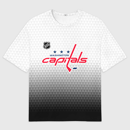 Мужская футболка оверсайз Вашингтон Кэпиталз - градиент / 3D-принт – фото 1