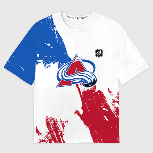 Мужская футболка оверсайз Колорадо Эвеланш - брызги красок / 3D-принт – фото 1