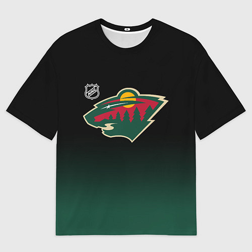 Мужская футболка оверсайз Миннесота Уайлд - градиент / 3D-принт – фото 1