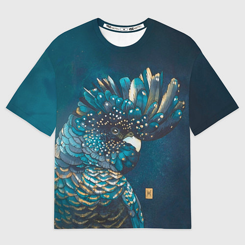 Мужская футболка оверсайз Попугай акварельный - big picture / 3D-принт – фото 1