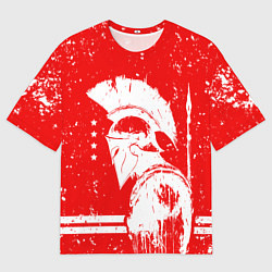 Мужская футболка оверсайз Спартак - воин спарты