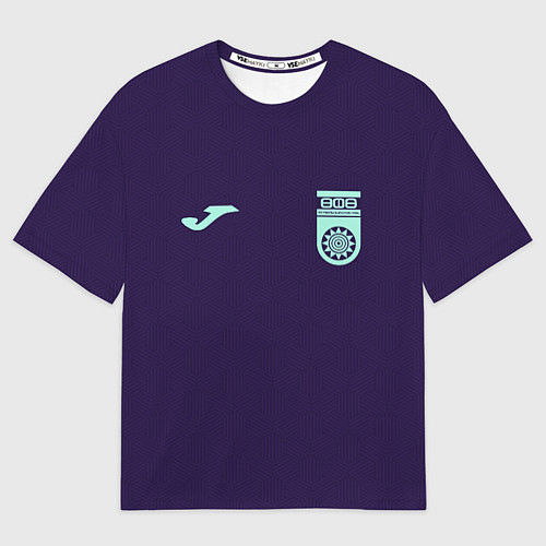 Мужская футболка оверсайз ФК Уфа - форма с текстурой / 3D-принт – фото 1