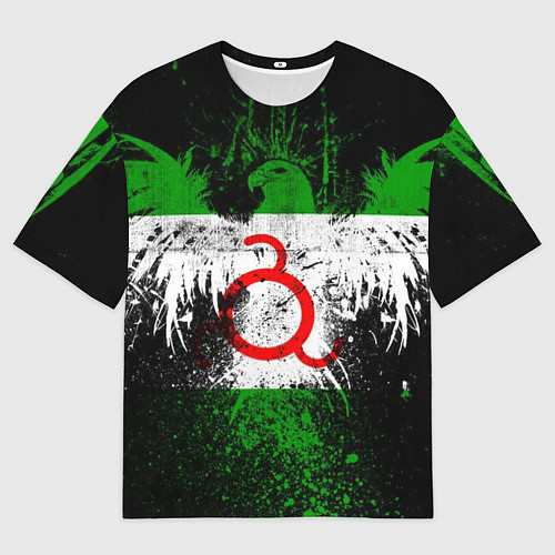 Мужская футболка оверсайз Ингушетия / 3D-принт – фото 1