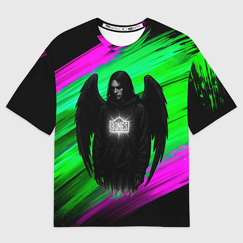 Мужская футболка оверсайз Bones падший ангел / 3D-принт – фото 1