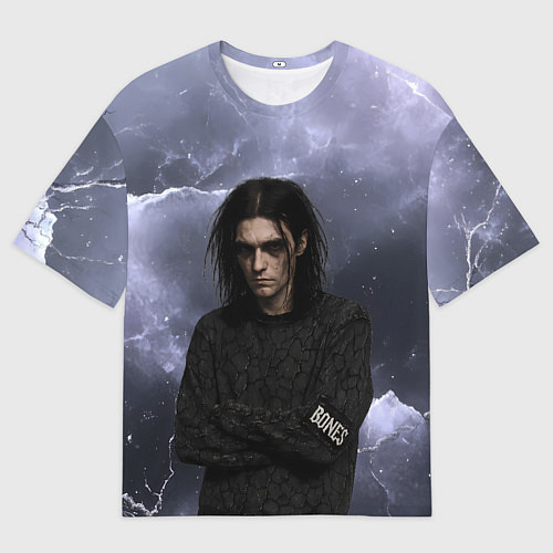 Мужская футболка оверсайз Bones в образе психа / 3D-принт – фото 1