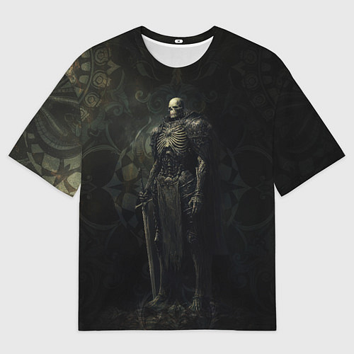 Мужская футболка оверсайз Командир скелетов / 3D-принт – фото 1