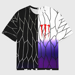 Футболка оверсайз мужская Monster energy steel, цвет: 3D-принт