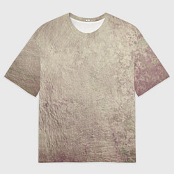 Мужская футболка оверсайз Абстракция - grey pink wall
