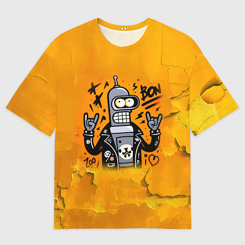 Мужская футболка оверсайз Cool Bender - graffiti / 3D-принт – фото 1
