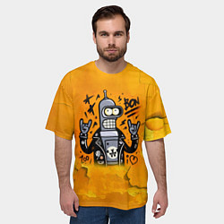 Футболка оверсайз мужская Cool Bender - graffiti, цвет: 3D-принт — фото 2