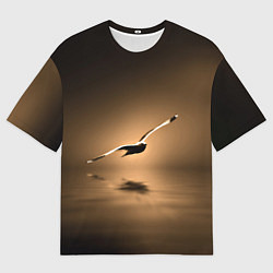 Мужская футболка оверсайз Летящая птица