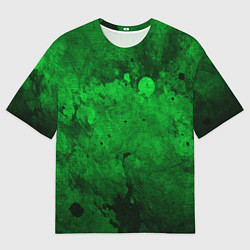 Футболка оверсайз мужская Абстракция - green acid stains, цвет: 3D-принт