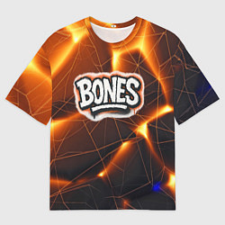 Футболка оверсайз мужская Bones лого в уличном стиле, цвет: 3D-принт