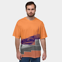 Футболка оверсайз мужская Элитное авто в пустыни, цвет: 3D-принт — фото 2