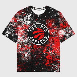 Мужская футболка оверсайз Торонто Рэпторс - цветовой хаос