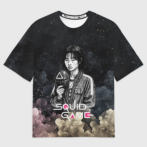 Мужская футболка оверсайз Игрок 067 с маской - Игра в кальмара / 3D-принт – фото 1