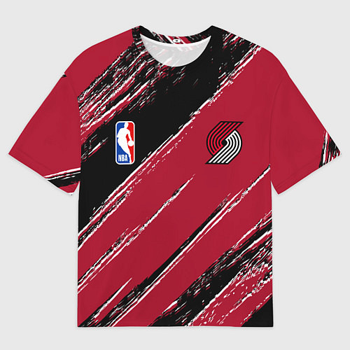 Мужская футболка оверсайз Трэйл Блэйзерс - цвета команды / 3D-принт – фото 1