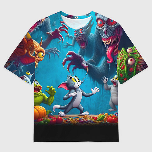 Мужская футболка оверсайз Кошмарный сон Тома - нейроарт фантазия / 3D-принт – фото 1