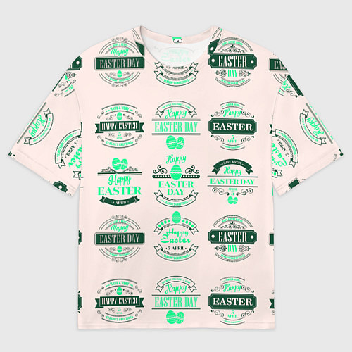 Мужская футболка оверсайз Easter turquoise / 3D-принт – фото 1