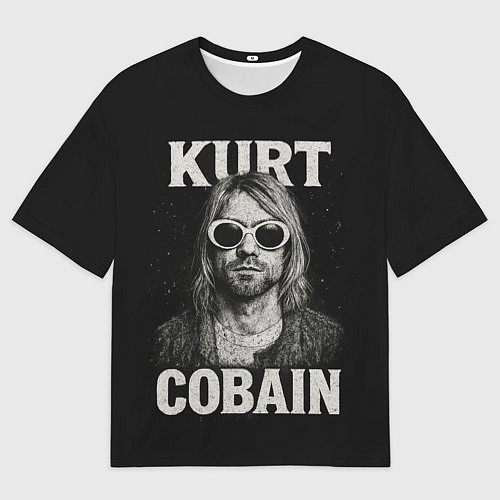 Мужская футболка оверсайз Курт Кобейн - гранж-арт / 3D-принт – фото 1