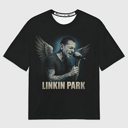 Футболка оверсайз мужская Chester Bennington - Angel, цвет: 3D-принт