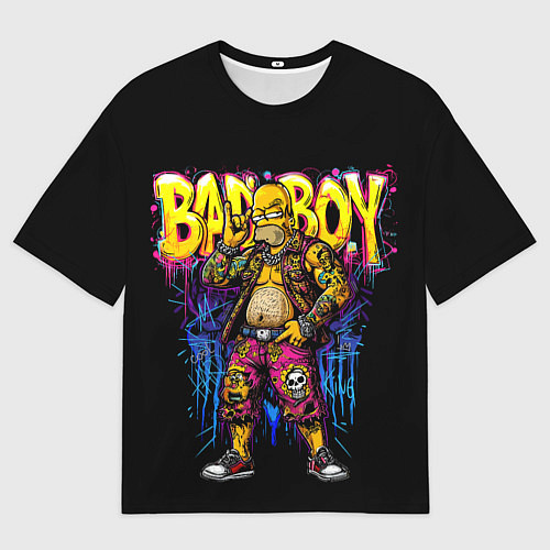 Мужская футболка оверсайз Гомер плохой парень / 3D-принт – фото 1