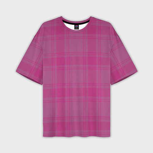 Мужская футболка оверсайз Checkered pink / 3D-принт – фото 1