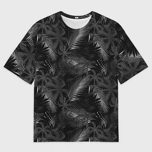 Мужская футболка оверсайз Palm black and white / 3D-принт – фото 1