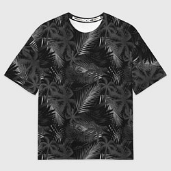 Футболка оверсайз мужская Palm black and white, цвет: 3D-принт