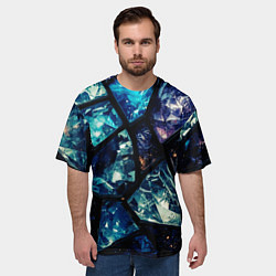 Футболка оверсайз мужская Текстура драгоценных камней, цвет: 3D-принт — фото 2