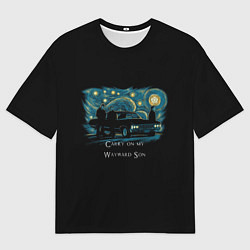 Мужская футболка оверсайз Сверхъестественное carry on my wayward son