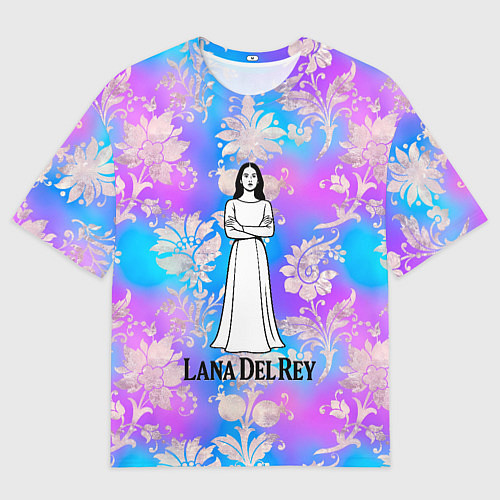 Мужская футболка оверсайз Lana Del Rey нарисованная черными линиями / 3D-принт – фото 1