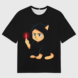 Футболка оверсайз мужская Котик ситх, цвет: 3D-принт