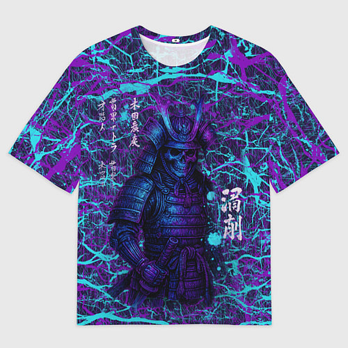 Мужская футболка оверсайз Призрак самурая - неновый арт / 3D-принт – фото 1
