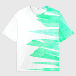 Мужская футболка оверсайз Color white light blue strip